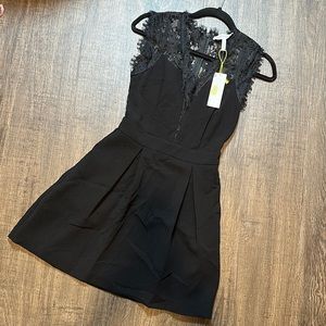 Lace BCBG Dress - NWT - 0 - LBD - little black dress - cocktail dress